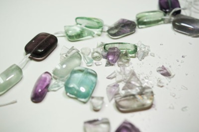 Fluorite Beads Shattered